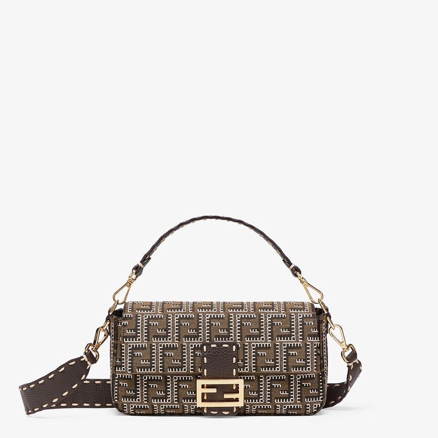 Fendi Embroidered Ff Fabric Bag