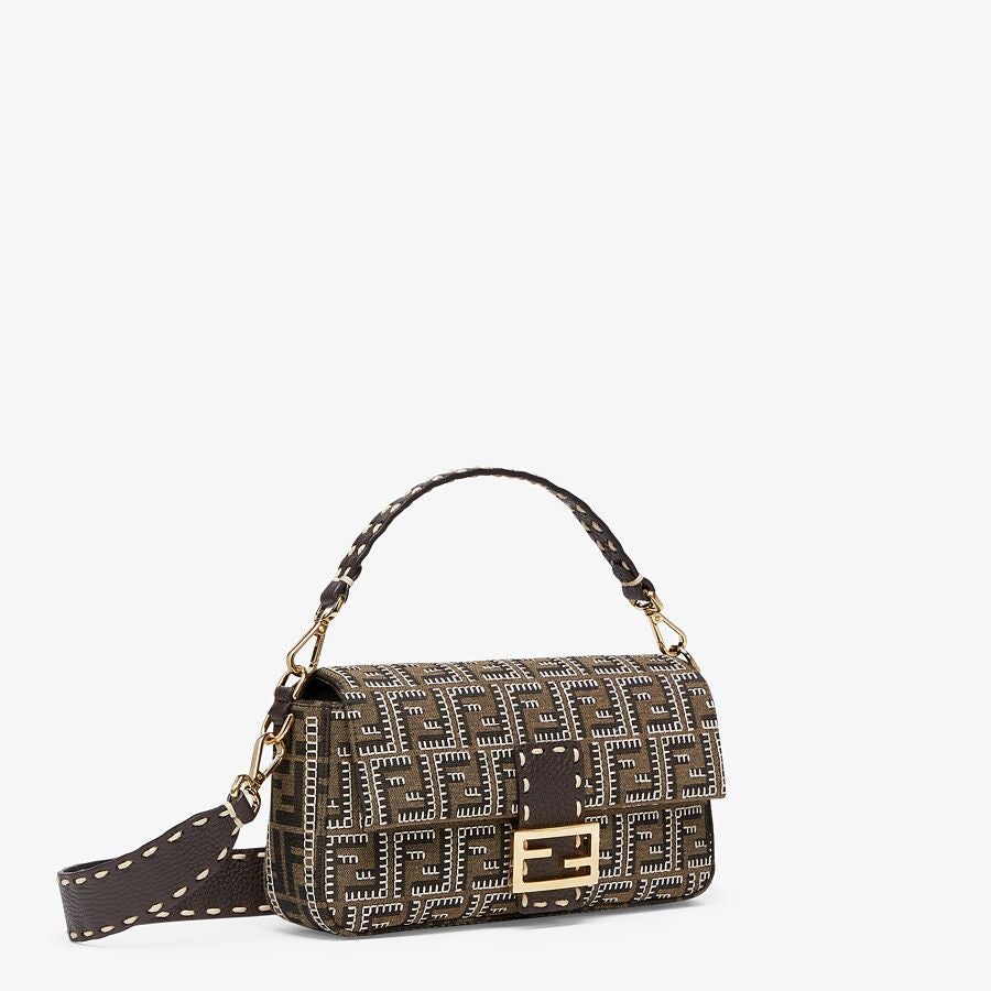 Fendi Embroidered Ff Fabric Bag