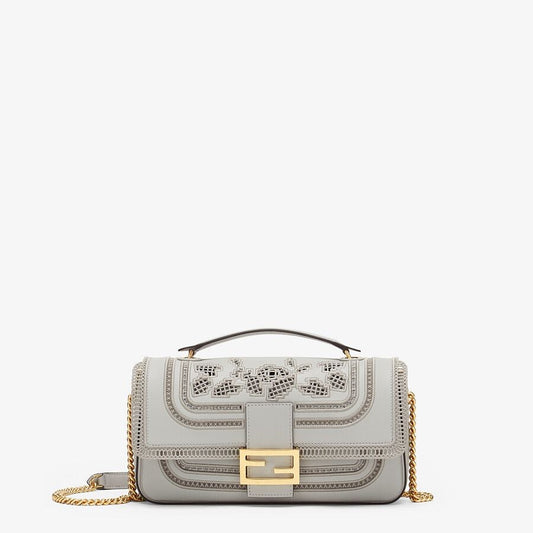 Fendi Embroidered Leather Bag