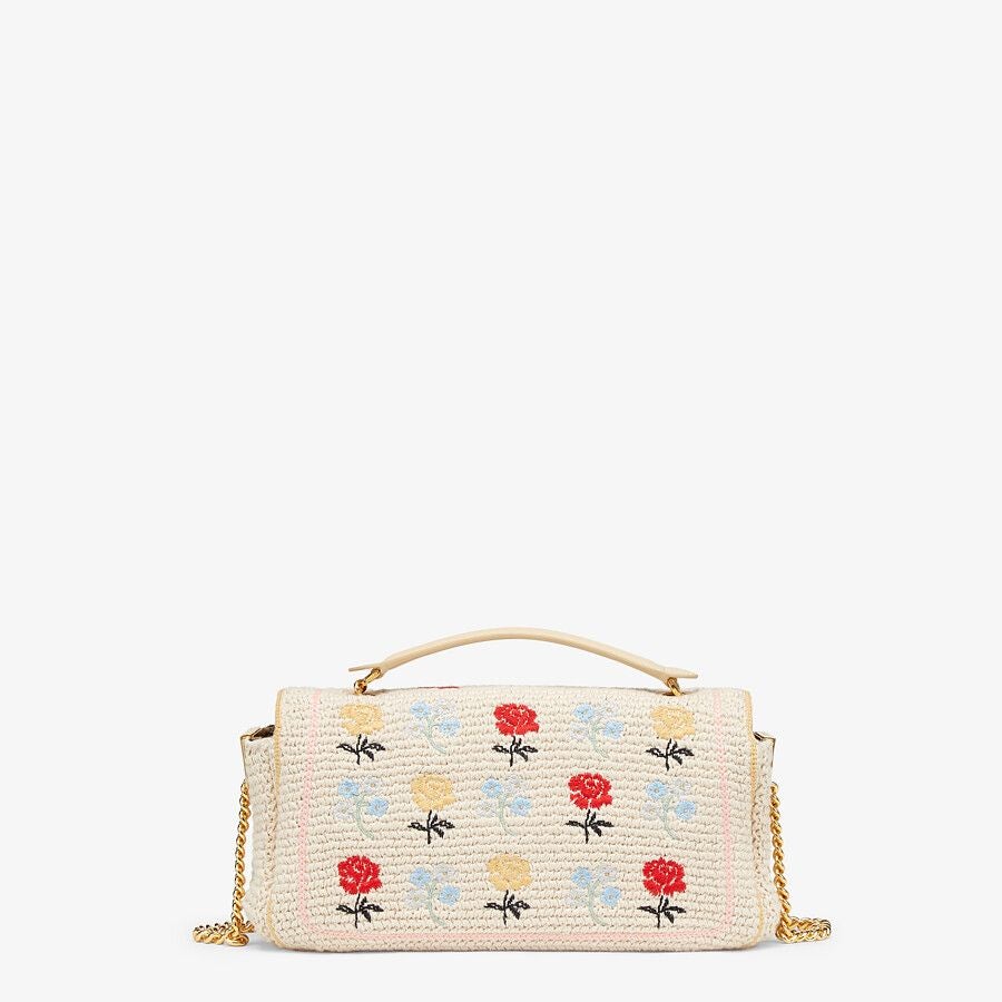 Fendi Embroidered Cotton Bag