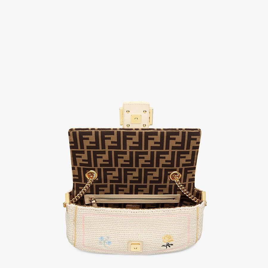 Fendi Embroidered Cotton Bag