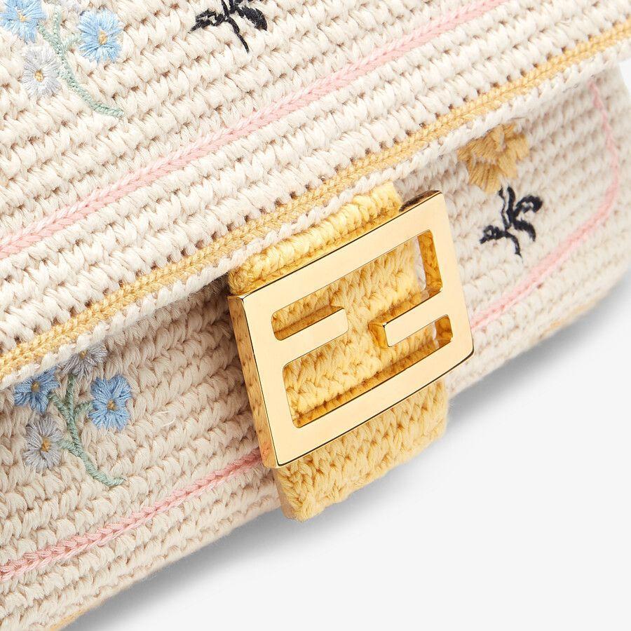 Fendi Embroidered Cotton Bag