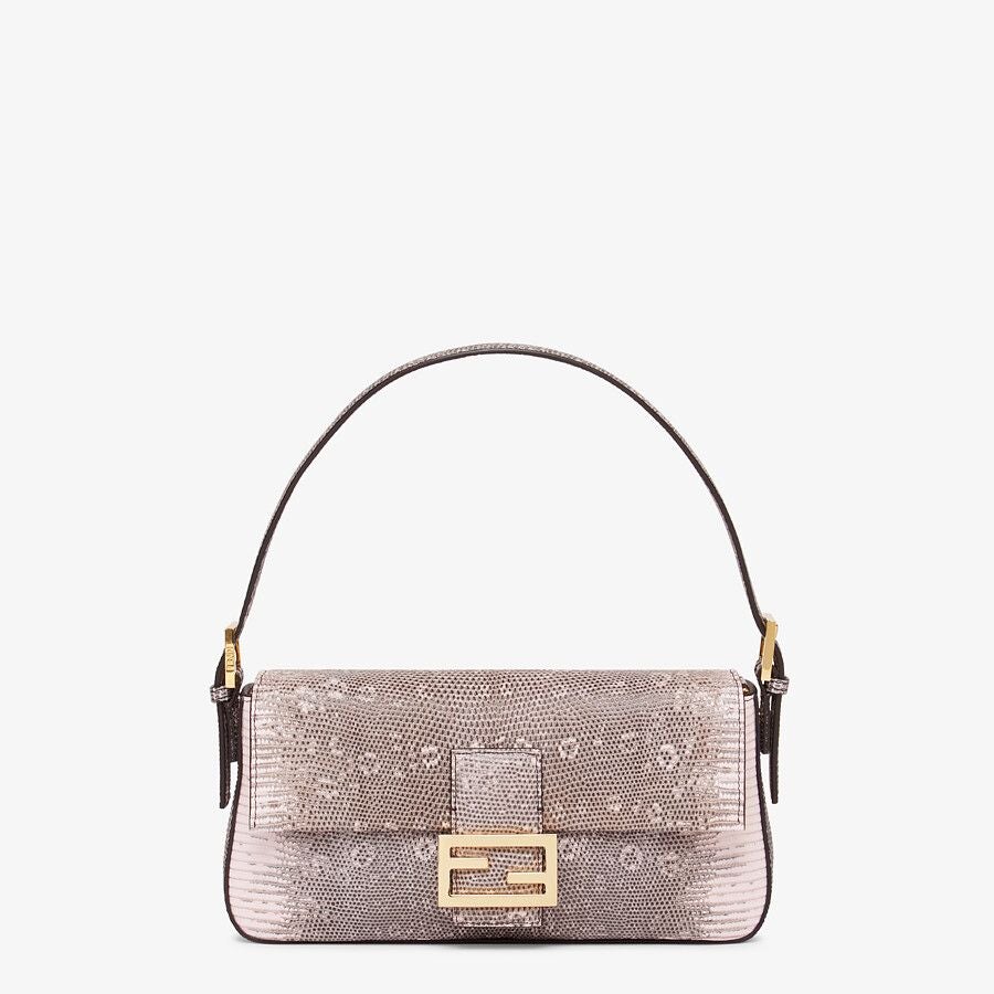 Fendi Pink Lizard Leather Re-edition Bag