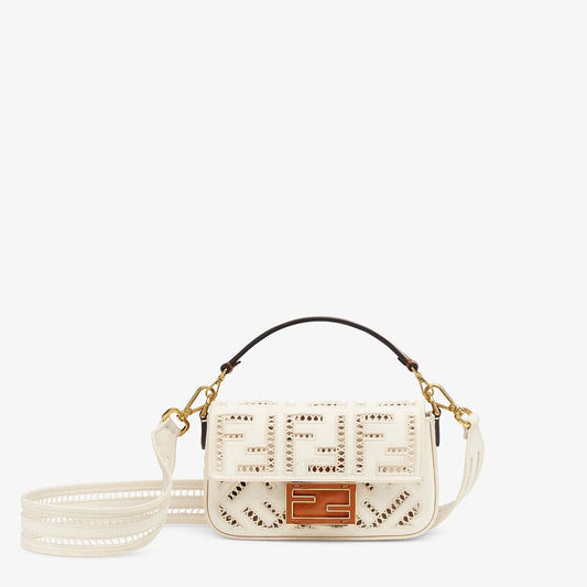 Fendi Mini Canvas Bag With Embroidery