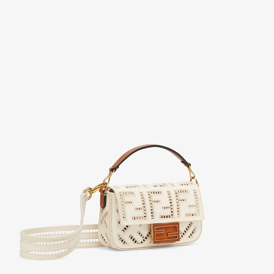 Fendi Mini Canvas Bag With Embroidery