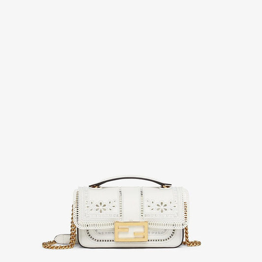 Fendi Embroidered  Leather Bag