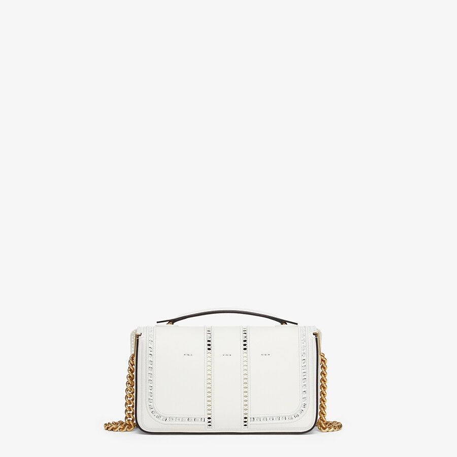 Fendi Embroidered  Leather Bag