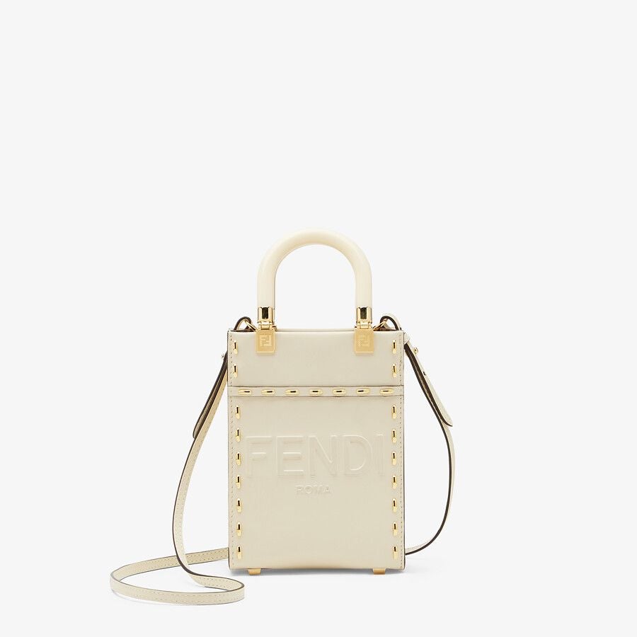 Fendi White Leather Mini Bag