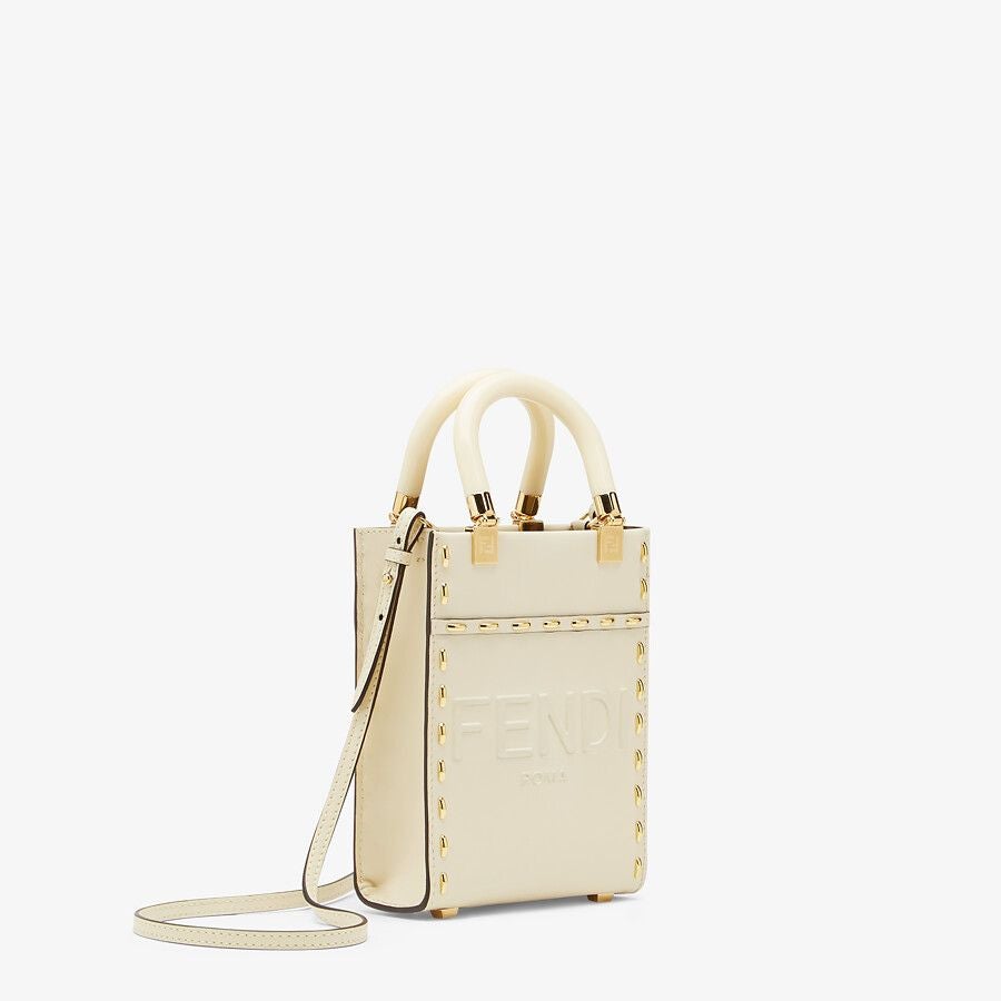 Fendi White Leather Mini Bag