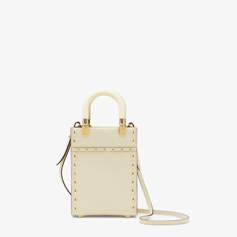 Fendi White Leather Mini Bag