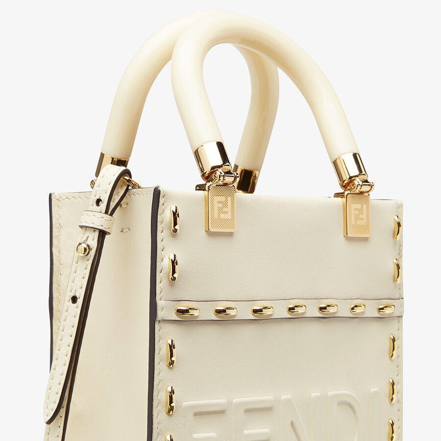 Fendi White Leather Mini Bag