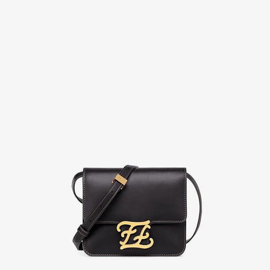 Fendi Karligraphy Black Leather Bag