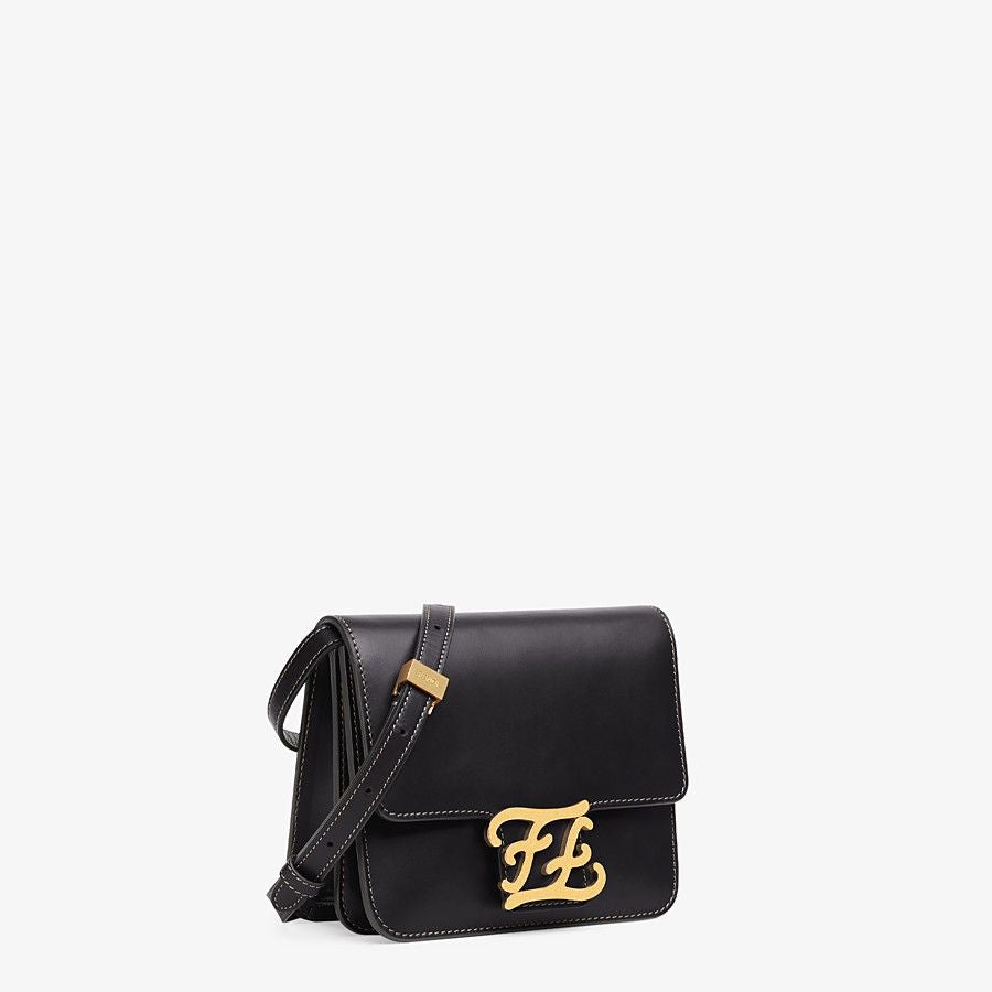 Fendi Karligraphy Black Leather Bag