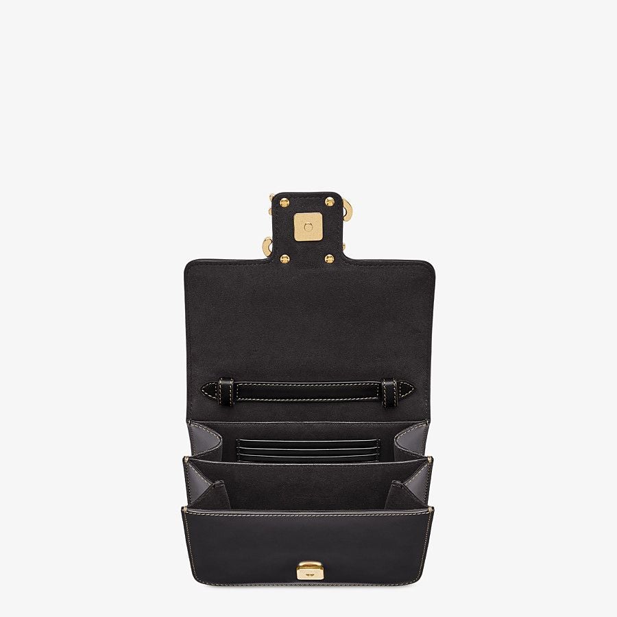 Fendi Karligraphy Black Leather Bag