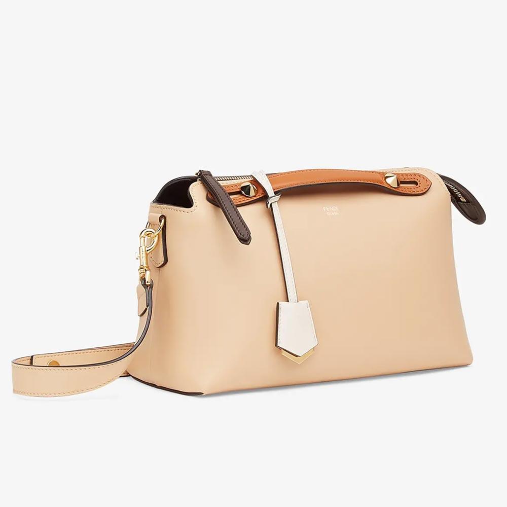 BY THE WAY MEDIUM Beige Leather Boston Bag