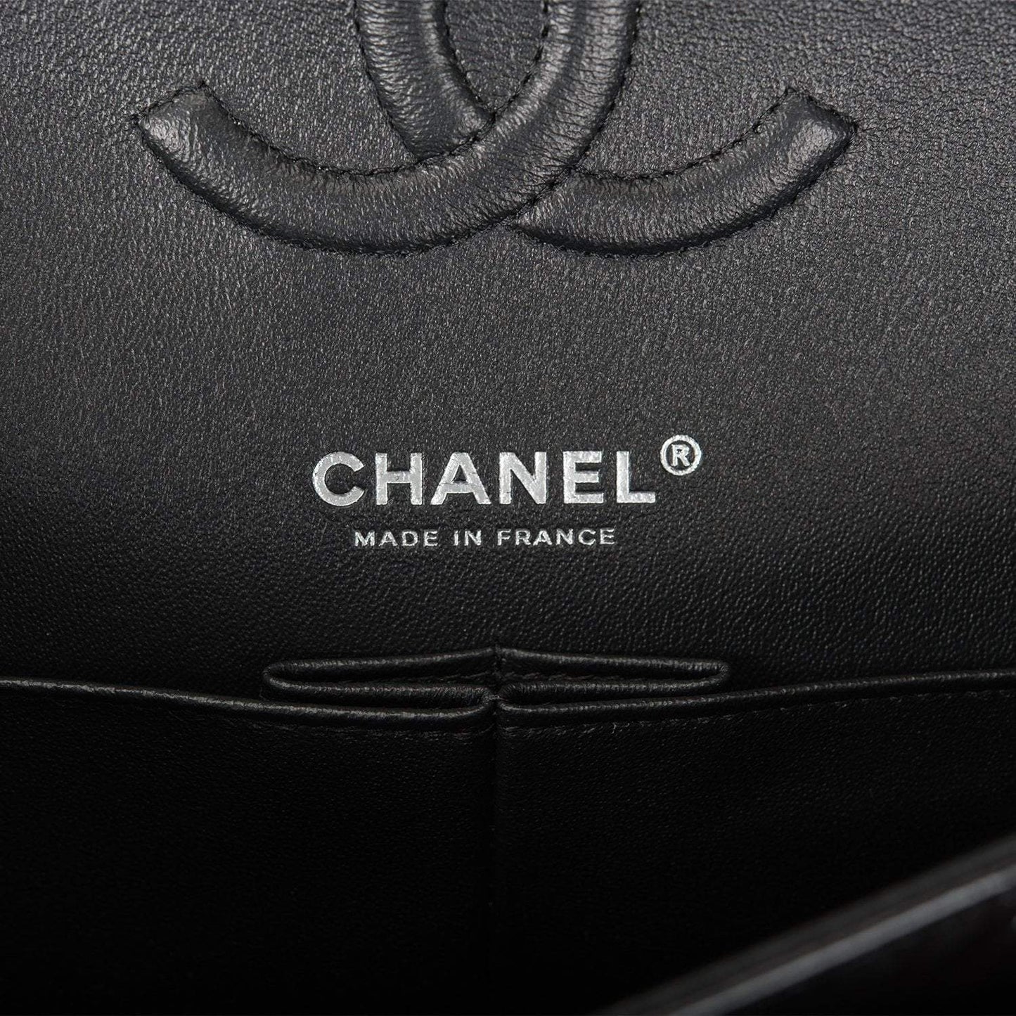 Chanel Shiny SO Black Crumpled Calfskin Quilted Medium Classic Double Flap Bag Black Hardware