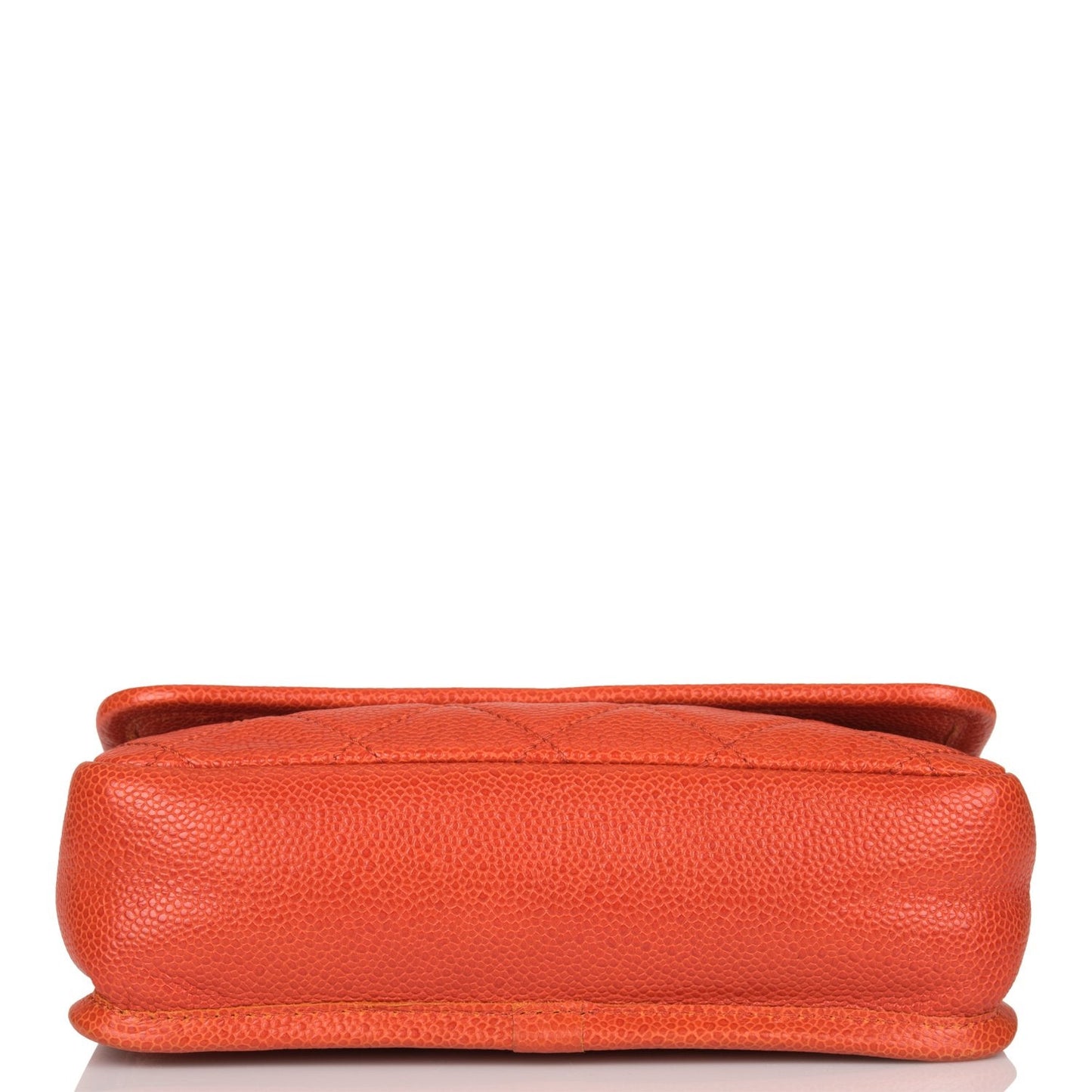 Chanel Mini Flap Bag Dark Orange Caviar Ruthenium Hardware