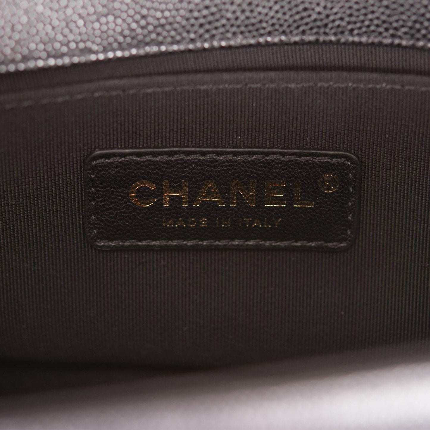 Chanel Small Boy Bag Black Caviar Antique Gold Hardware