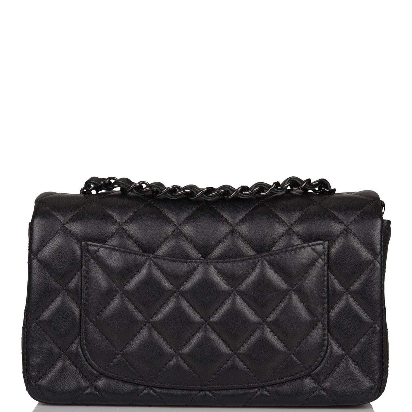 Chanel Mini Rectangular Flap Bag SO Black Lambskin Black Hardware