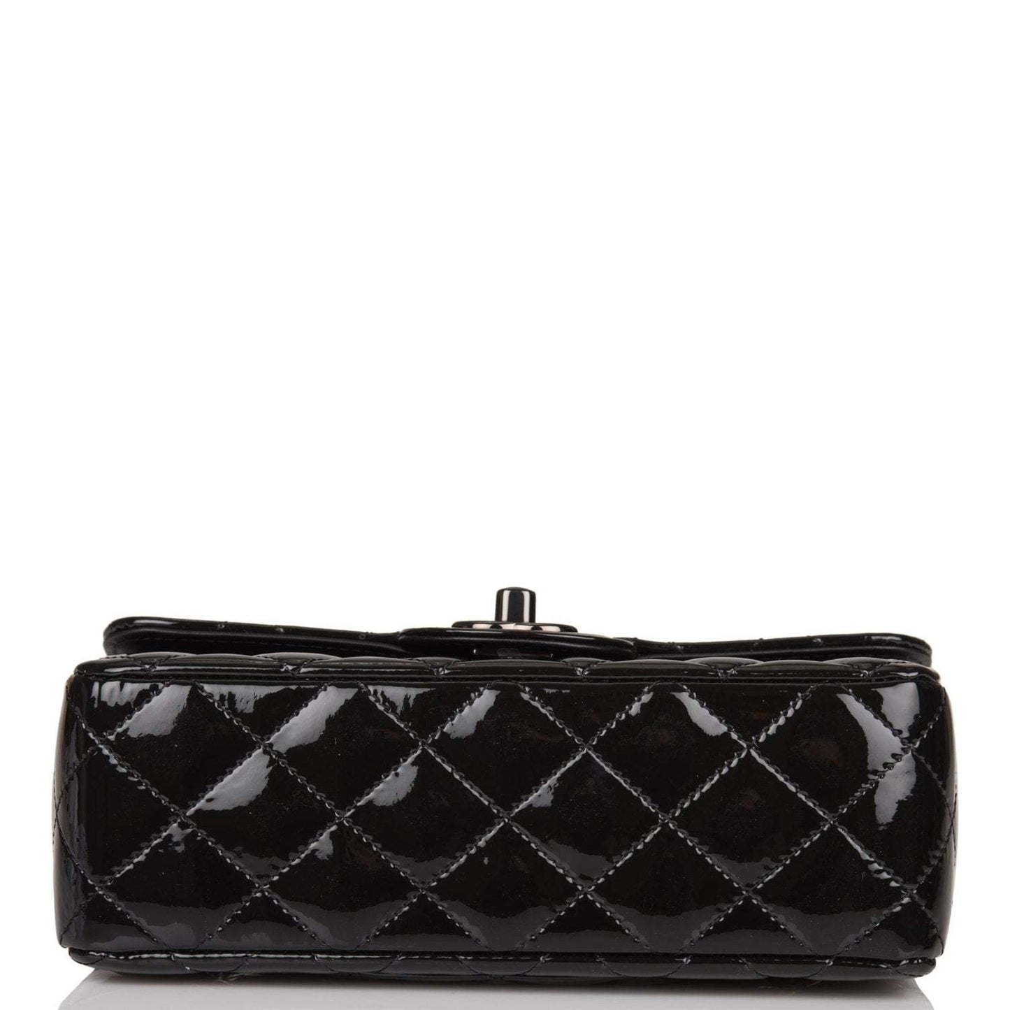 Chanel Mini Rectangular Flap Bag SO Black Patent Black Hardware