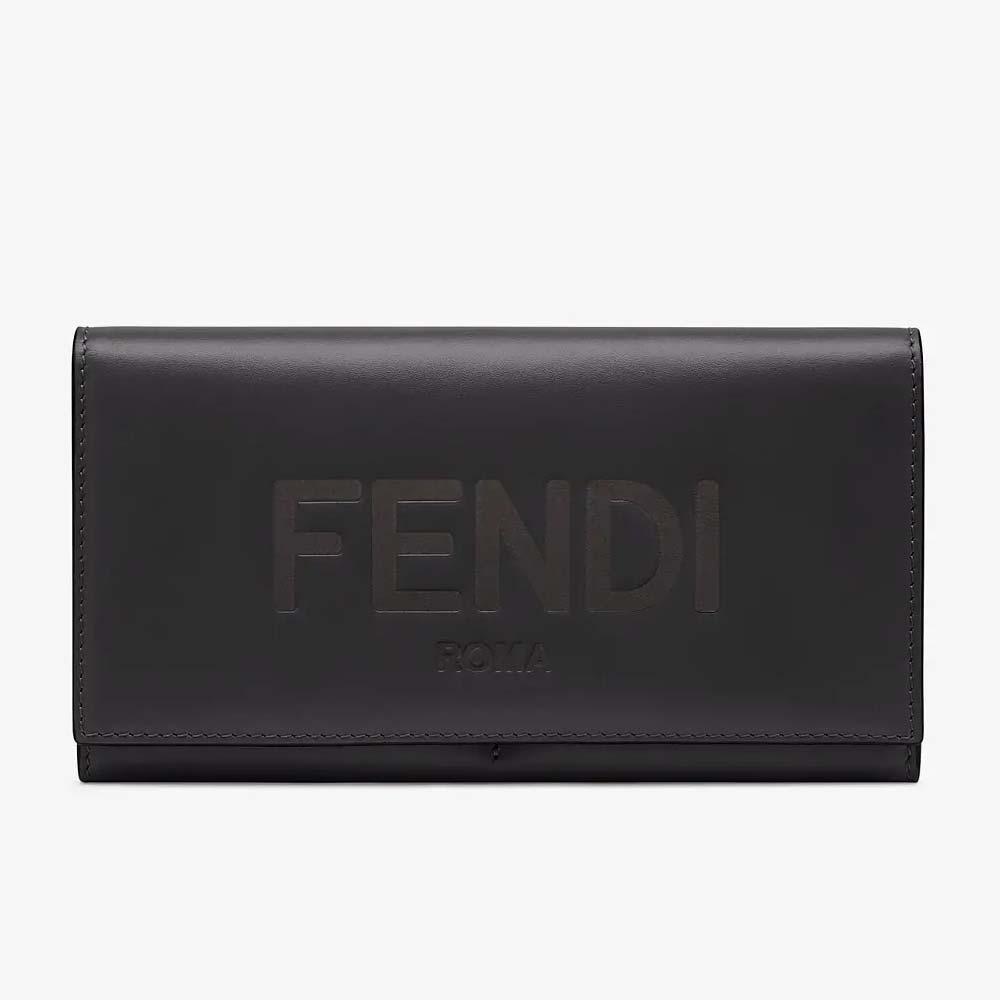 CONTINENTAL Black Leather Wallet