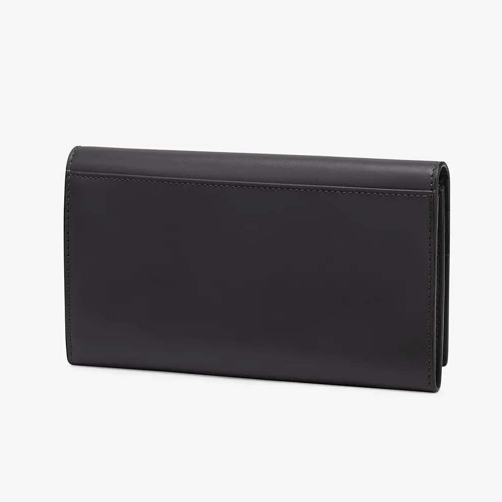 CONTINENTAL Black Leather Wallet