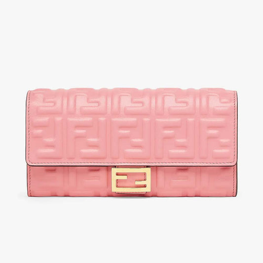 CONTINENTAL Pink Nappa Leather Wallet