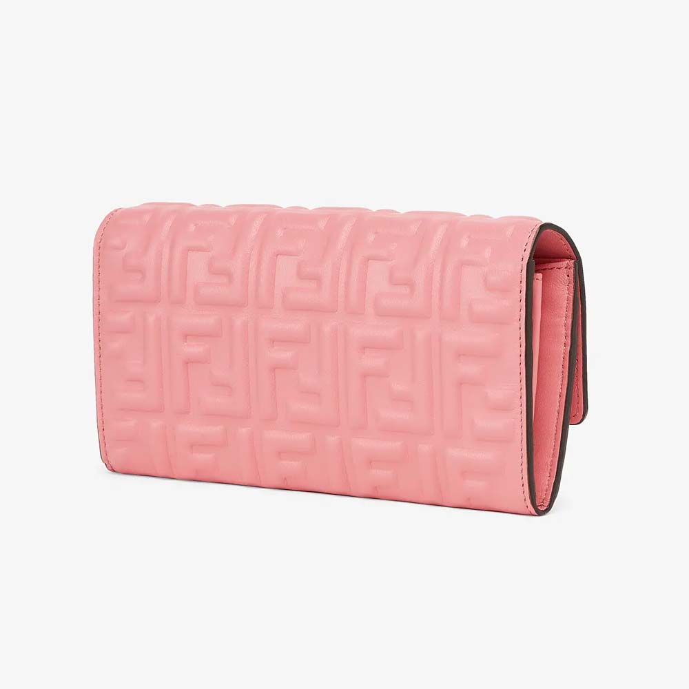 CONTINENTAL Pink Nappa Leather Wallet