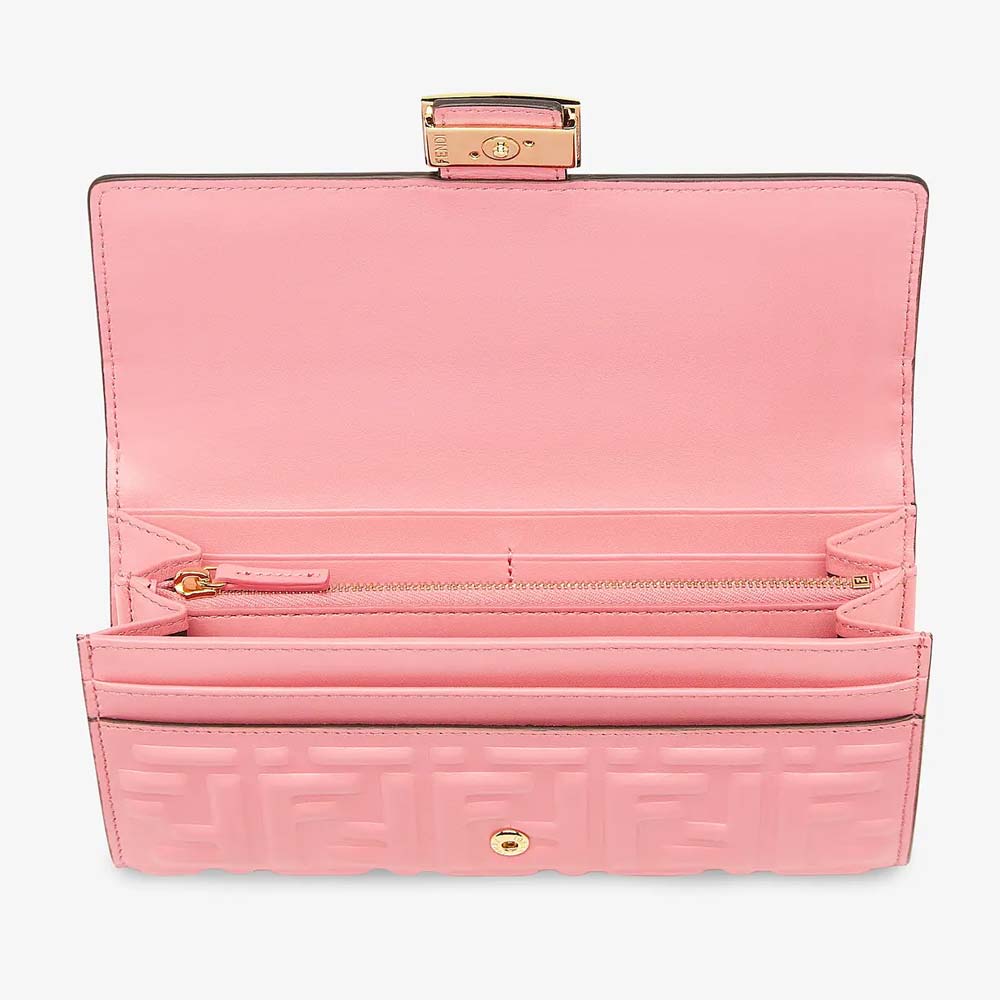 CONTINENTAL Pink Nappa Leather Wallet