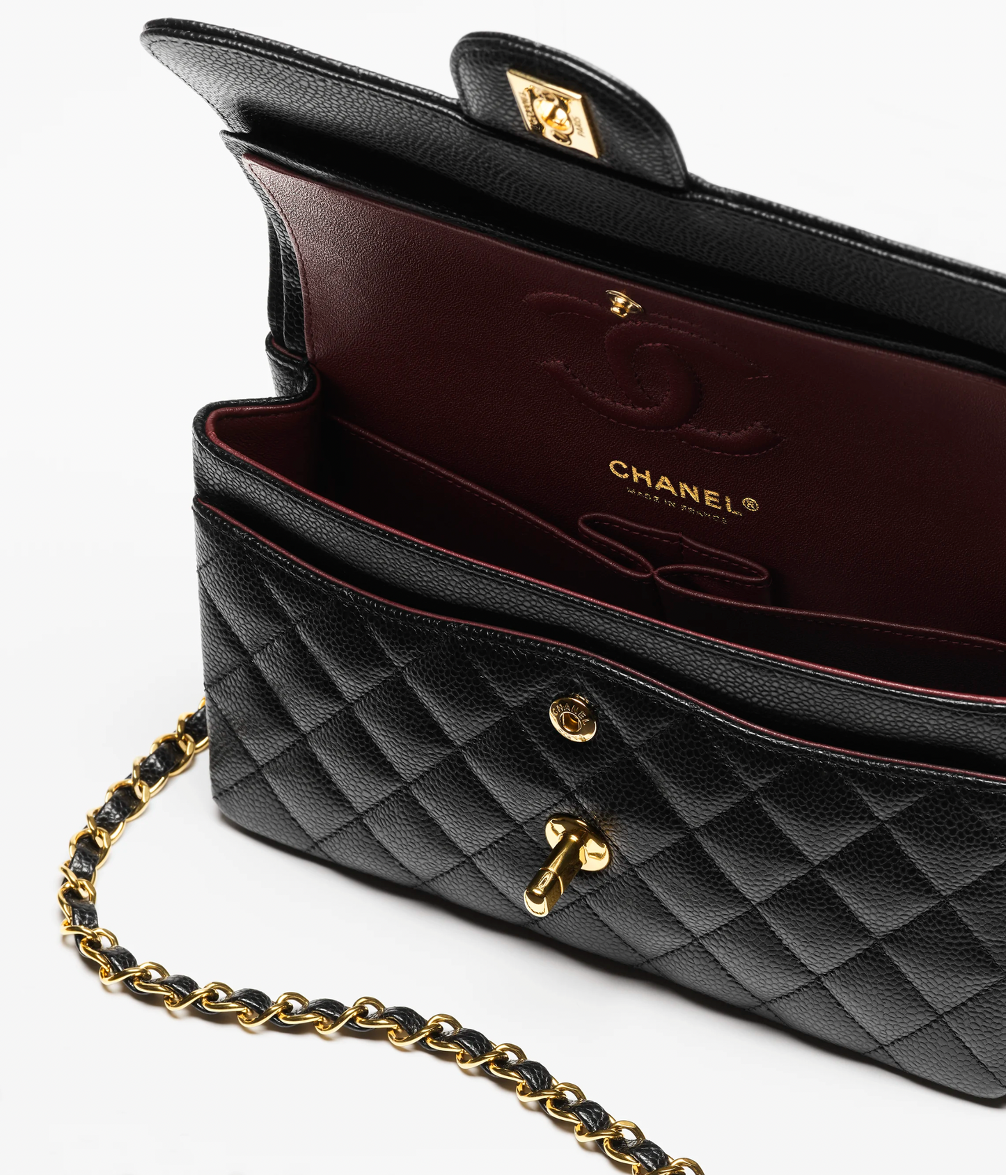 Chanel Black Caviar Small Classic Flap Bag