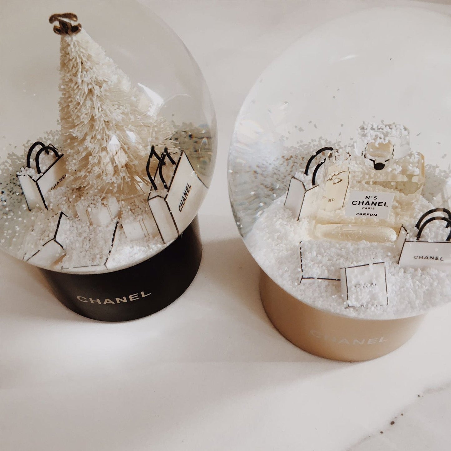 Chanel | Snow Globe Christmas Tree & Presents | Large