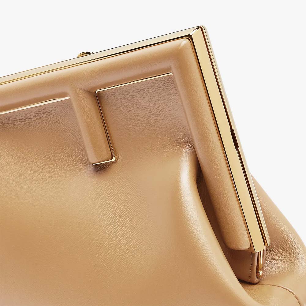 FENDI FIRST SMALL Beige Leather Bag