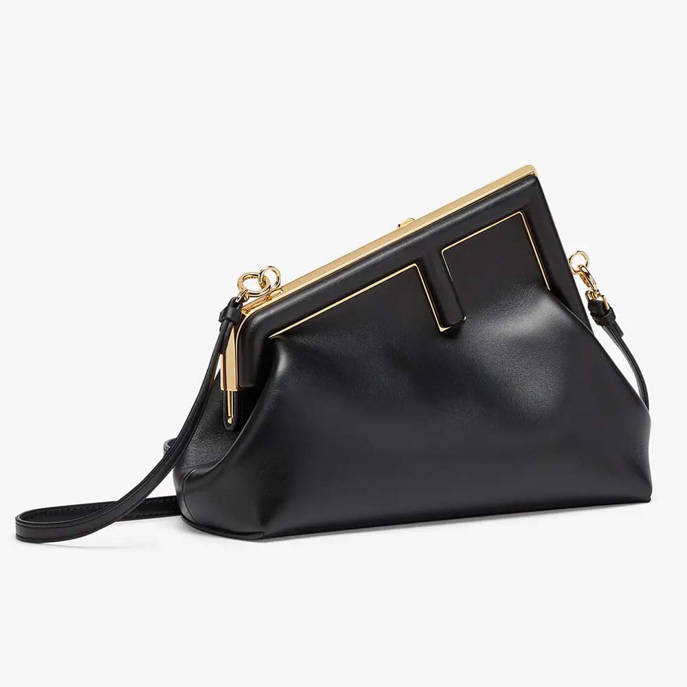 FENDI FIRST SMALL Black Leather Bag