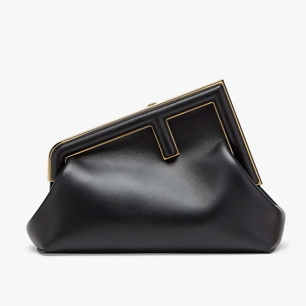 FENDI FIRST SMALL Black Leather Bag