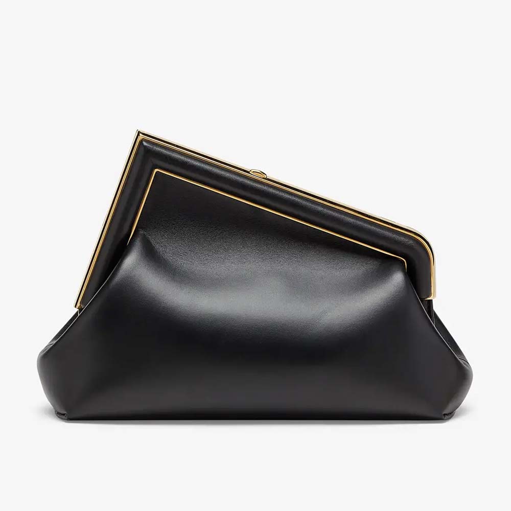 FENDI FIRST SMALL Black Leather Bag