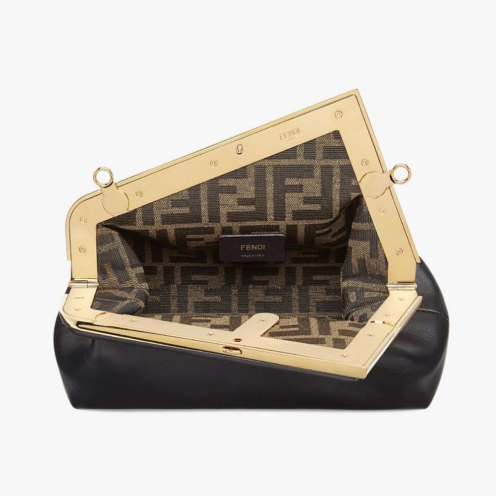 FENDI FIRST SMALL Black Leather Bag