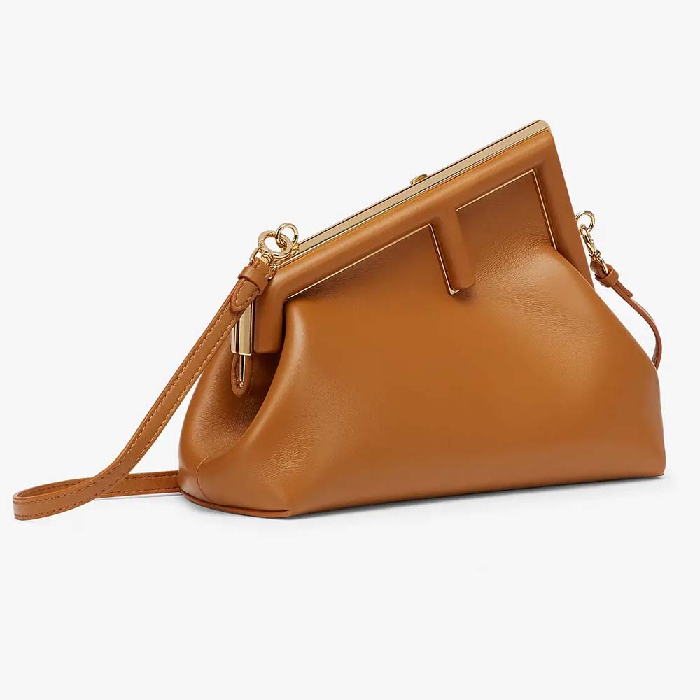 FENDI FIRST SMALL Brown Leather Bag