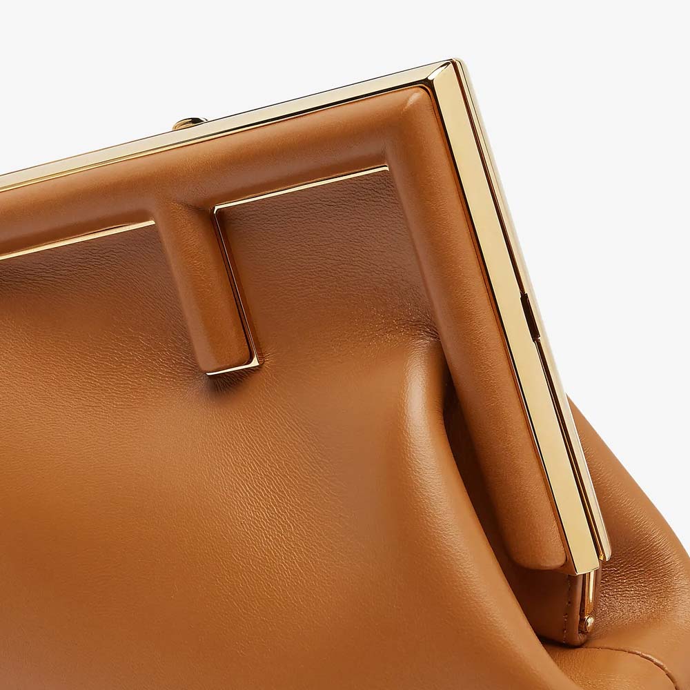 FENDI FIRST SMALL Brown Leather Bag