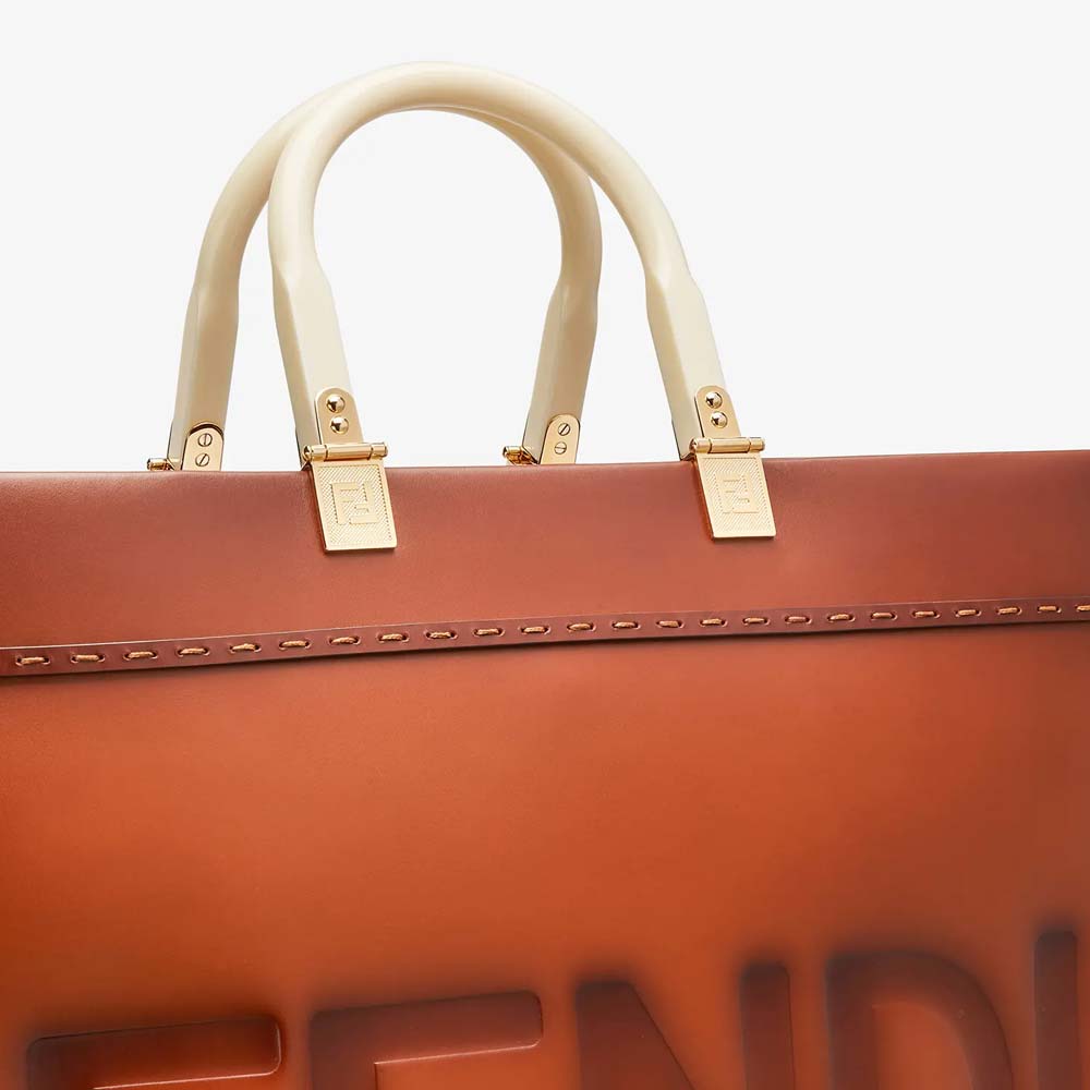 FENDI SUNSHINE LARGE Natural Coloured Leather Shopper