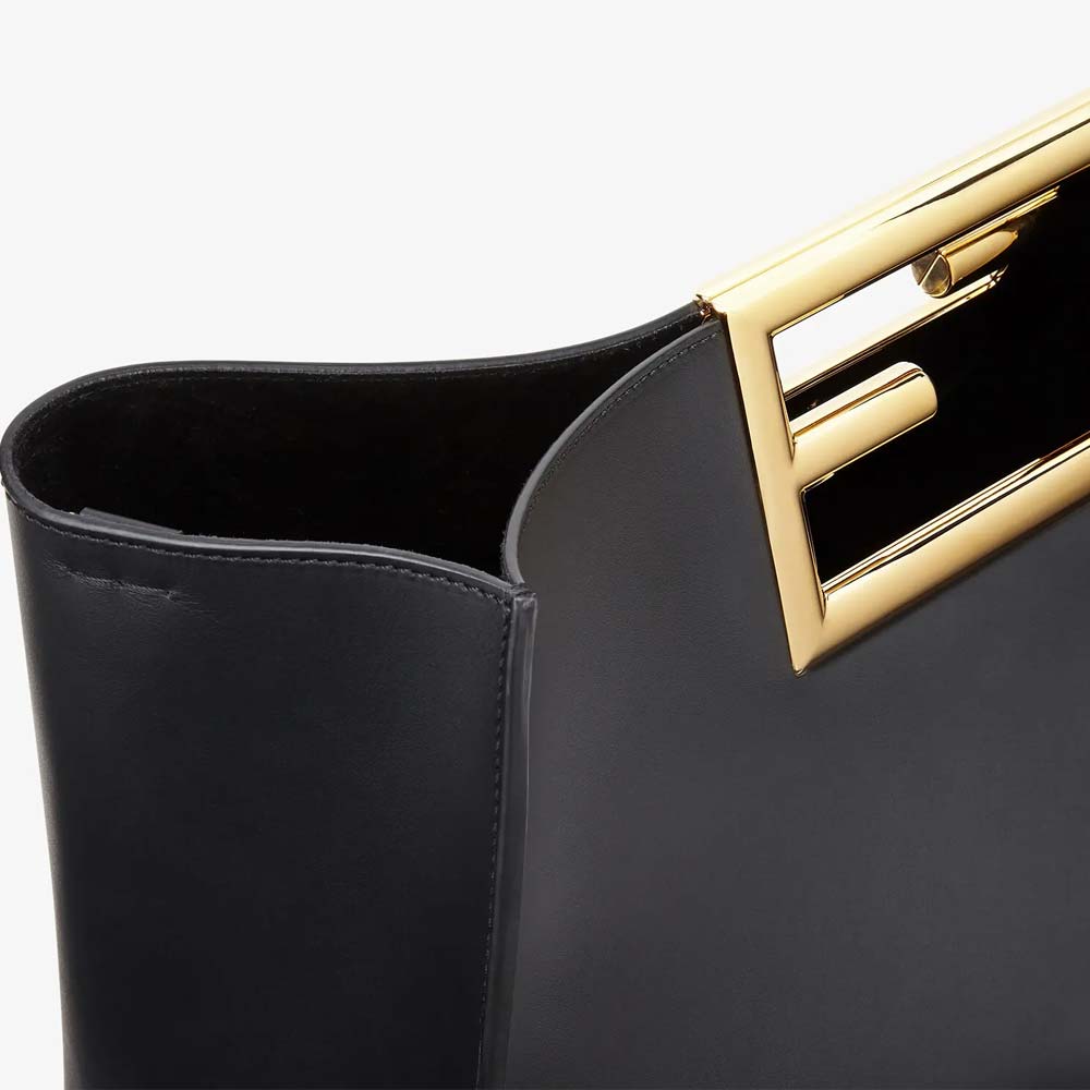 FENDI WAY MEDIUM Black Leather Bag