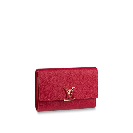 Louis Vuitton CAPUCINES COMPACT WALLET SCARLET