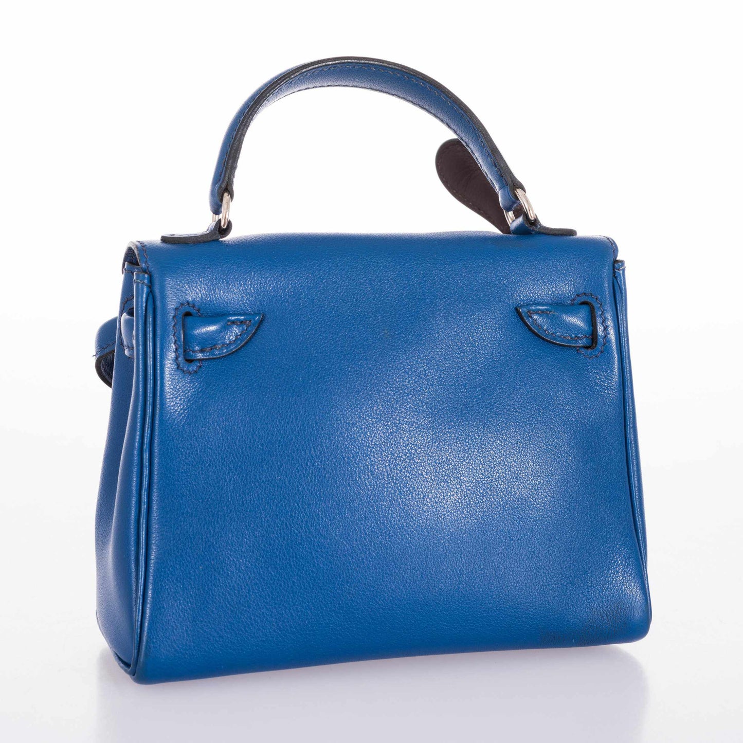 Hermes Kelly Quelle Idole Doll Bag Blue Gulliver Leather Palladium Hardware