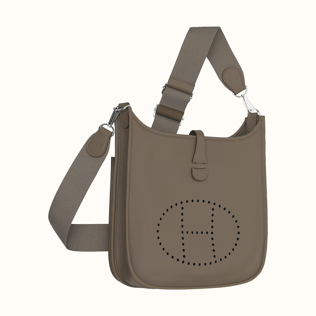 Hermes Evelyne III PM Gris Etain Clemence Palladium Hardware