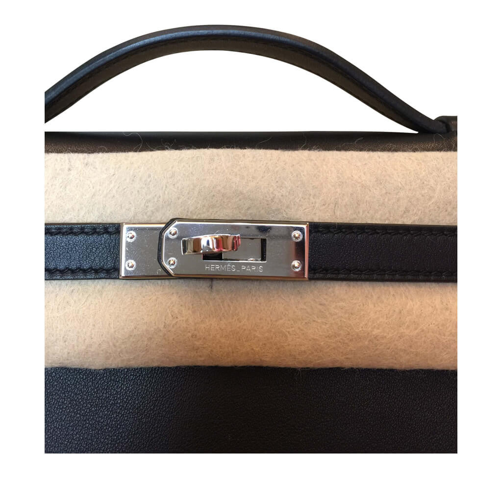 Hermès Clutch Kelly Pochette Black PHW