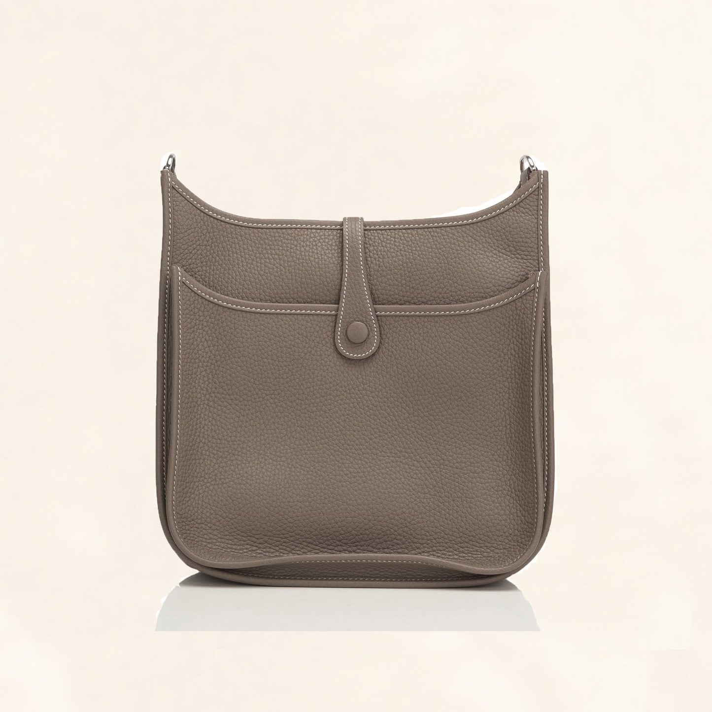 Hermes Evelyne III PM Etoupe Clemence Palladium Hardware