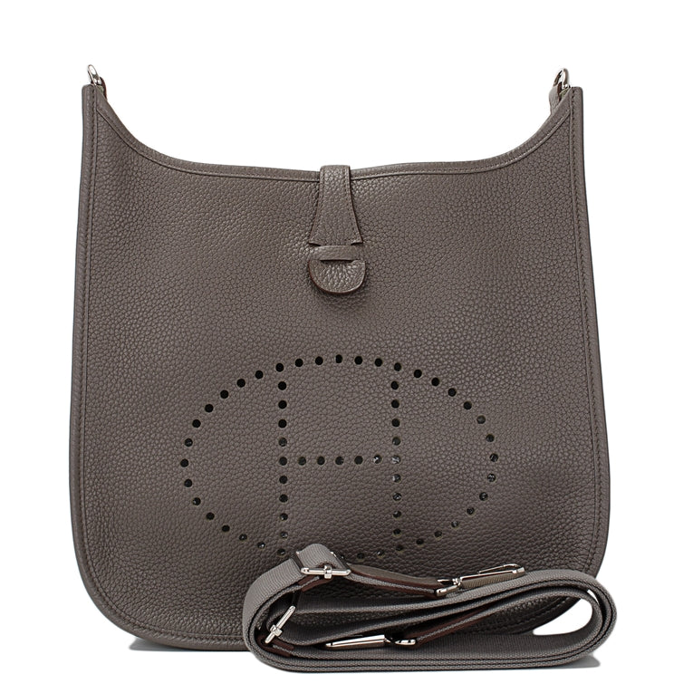 Hermes Evelyne III PM Gris Etain Clemence Palladium Hardware