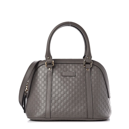 Gg Debossed Handbag In Grey