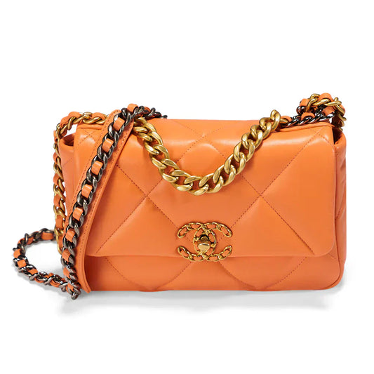 CHANEL 19 Flap Bag orange