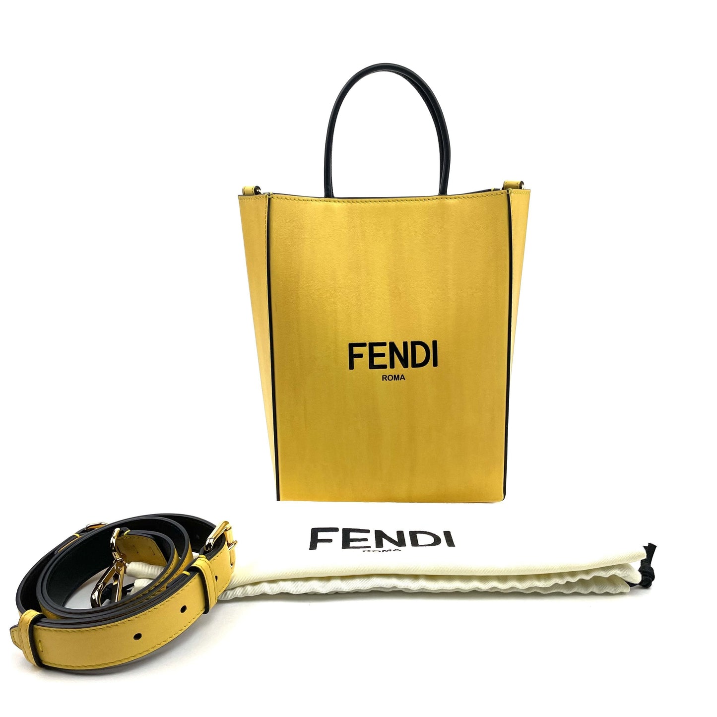 Fendi Small Logo Print Shopping Bag