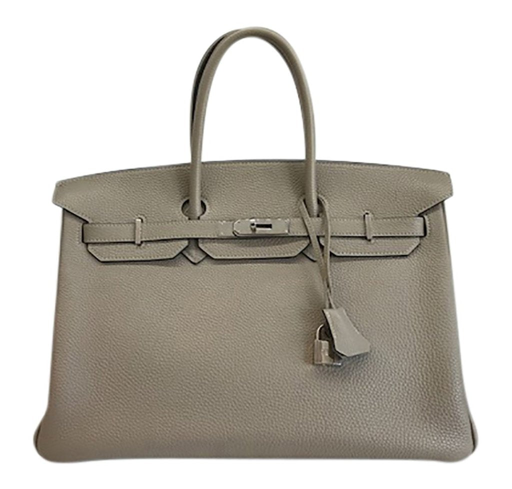 Hermes Birkin 35 Gris Tourterelle Leather PHW